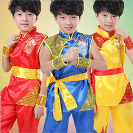 Youth Martial Arts Performance Costumes: Short Sleeve Tai Chi & Kung Fu Wear for Children