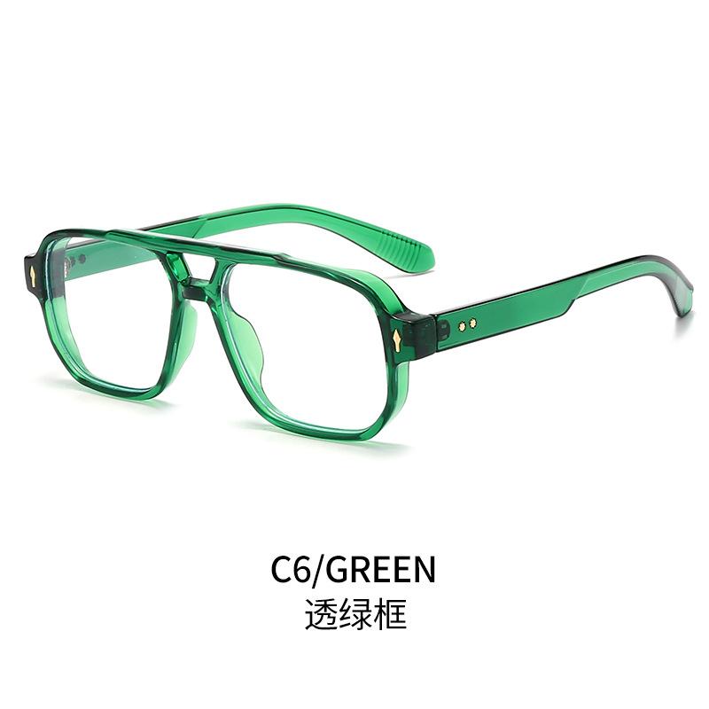 Stylish Square Double Bridge Glasses For Women & Men - Fashion Casual Blue Light Blocking & Business Eyewear