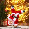 Electric Dancing Santa Claus Toys for Kids Christmas Inverted Rotating Santa Claus Electric Musical Dolls Electric Plush Toy