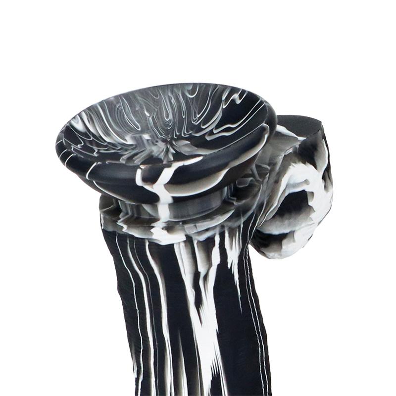 Simulation Liquid Silicone Phallus Sucker Oversized Super Soft Thick Black Female Big Penis Soft Sex Props Masturbation Stick