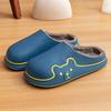 All-inclusive and waterproof cotton slippers, autumn and winter couples wear non-slip, comfortable and plush warm home plush cotton shoes