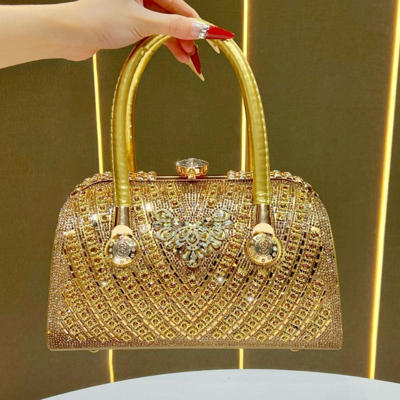 Dinner Bag, Diamond-encrusted Crossbody Bag, Large Capacity, High-end, Light Luxury Handbag, Women's Bag