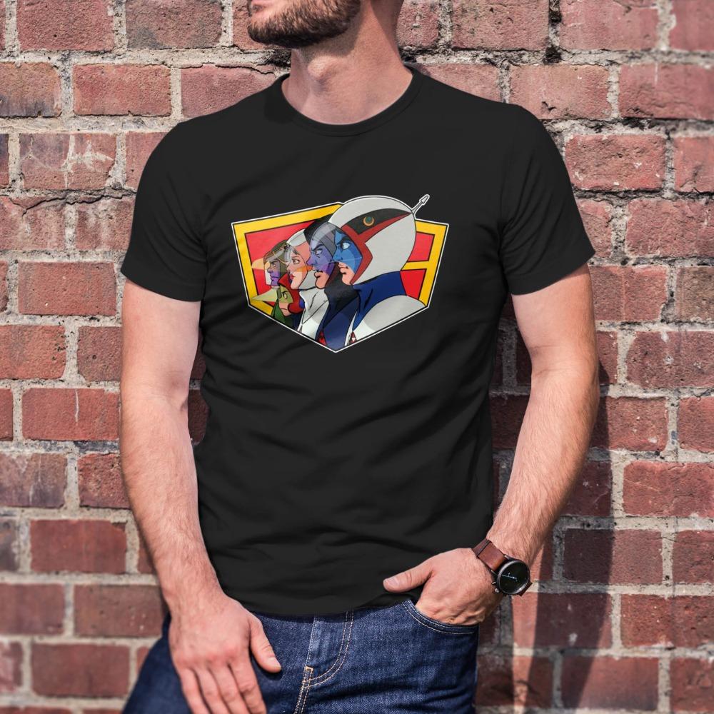 Kreskówkowy T-shirt graficzny Battle of the Planets Gatchaman nadruk t-shirty Unisex bawełniany Vintage okrągły dekolt Koszulki Krótki rękaw