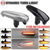 2 Stück Bernsteinfarbene Dynamische LED-Kotflügel Seitenmarkierer für Mitsubishi Lancer EVO X Outlander Sport Mirage 2014+ Blinker Leuchte Markierungsleuchte