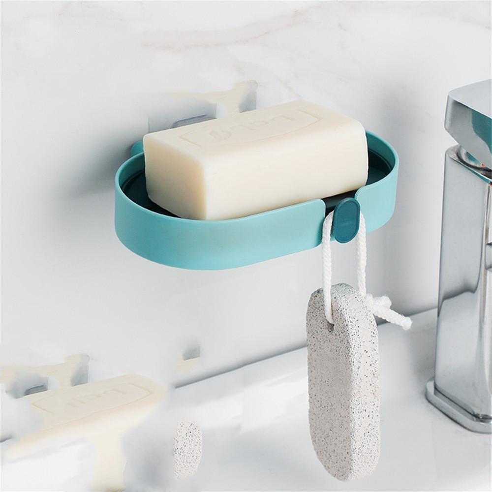 

Настенный держатель для мыла и губки для слива, стойка для хранения пасты, без следов, принадлежности для кухни и ванной, съемная стойка для слива с крючком
