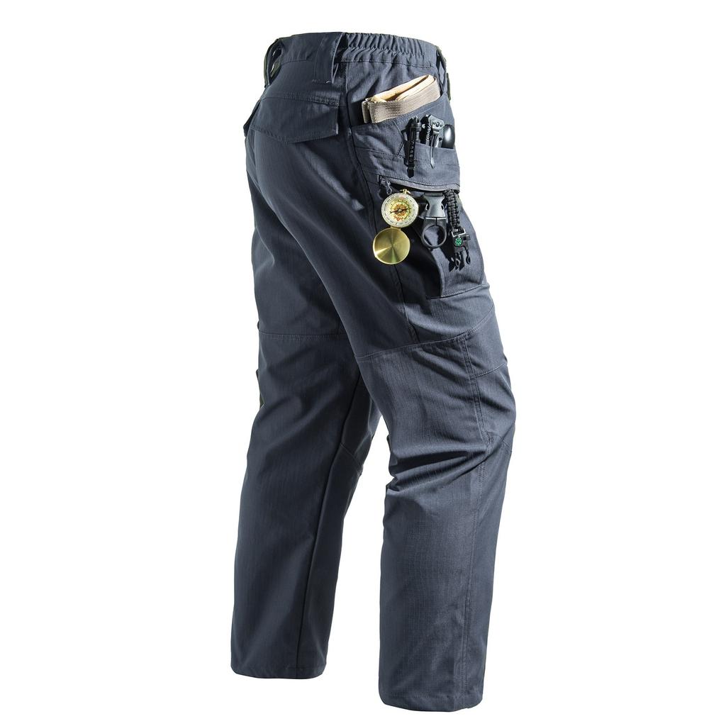 Men's  Work Pants Outdoor Work Fishing Camping Waterproof Wear-resistant Multi-Pocket Work Pants (Belt Not Included)