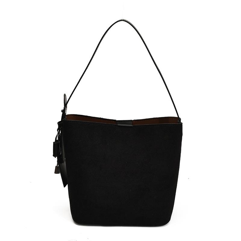 Premium Suede Bag Women's New Versatile Shoulder Mother and Child Bag Large-capacity Commuter Bucket Bag