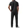 Herren  Sport  Freizeit  Umlegekragen  Kurzarm  Hosen  Set