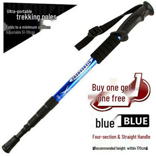 BOGO: Aluminum Telescopic Hiking Poles - Outdoor Travel Gear