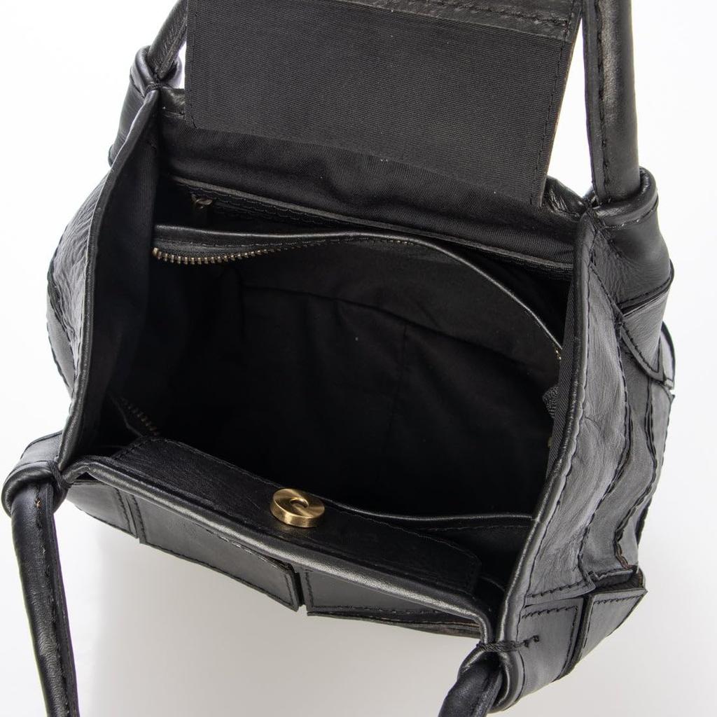 Cowhide Patchwork Flap Tote S BK [Peakspeak] 30-00-00005 Women's