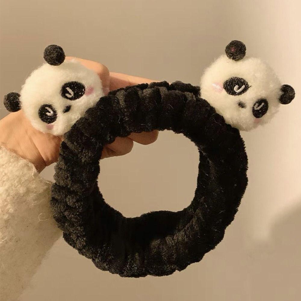 Furry Plush Headband Kawaii Makeup Headwear Exquisite Panda Hair Hoop  Wash Face