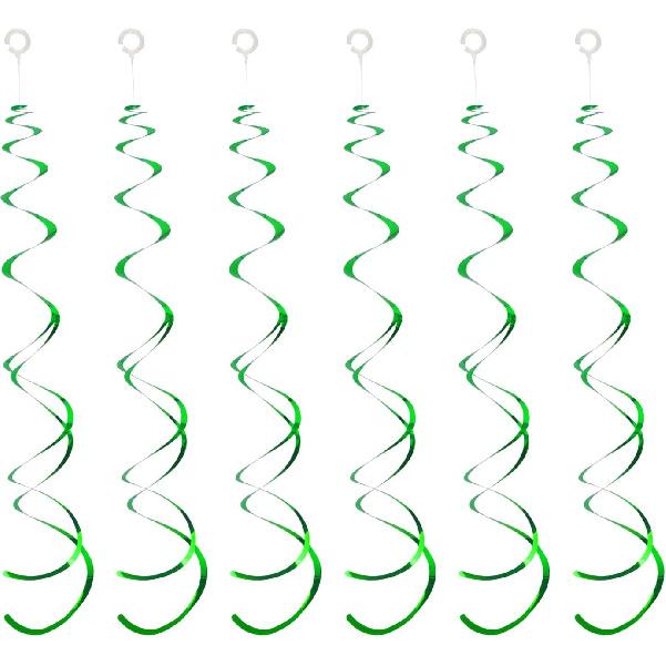 30 Pieces Gold Hanging Swirl Decorations Plastic Streamer Party Swirl Spiral Decorations for Ceiling, Wedding Baby Shower Birthday Party Supply