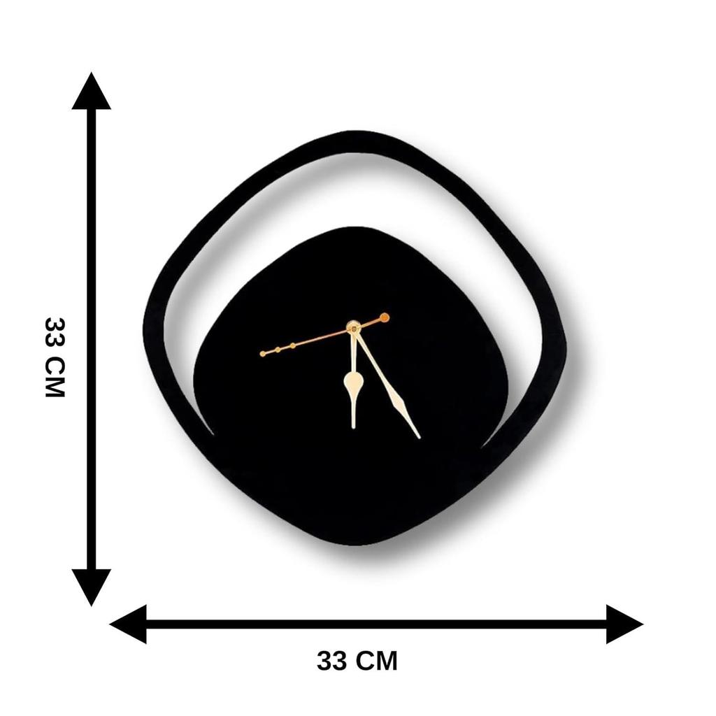 Boomerang Shape Metallic Analog Wall Clock for Home,Office,Living Room,Bedroom,Kids Room & Kitchen | Big Size Stylish Latest Home Decor