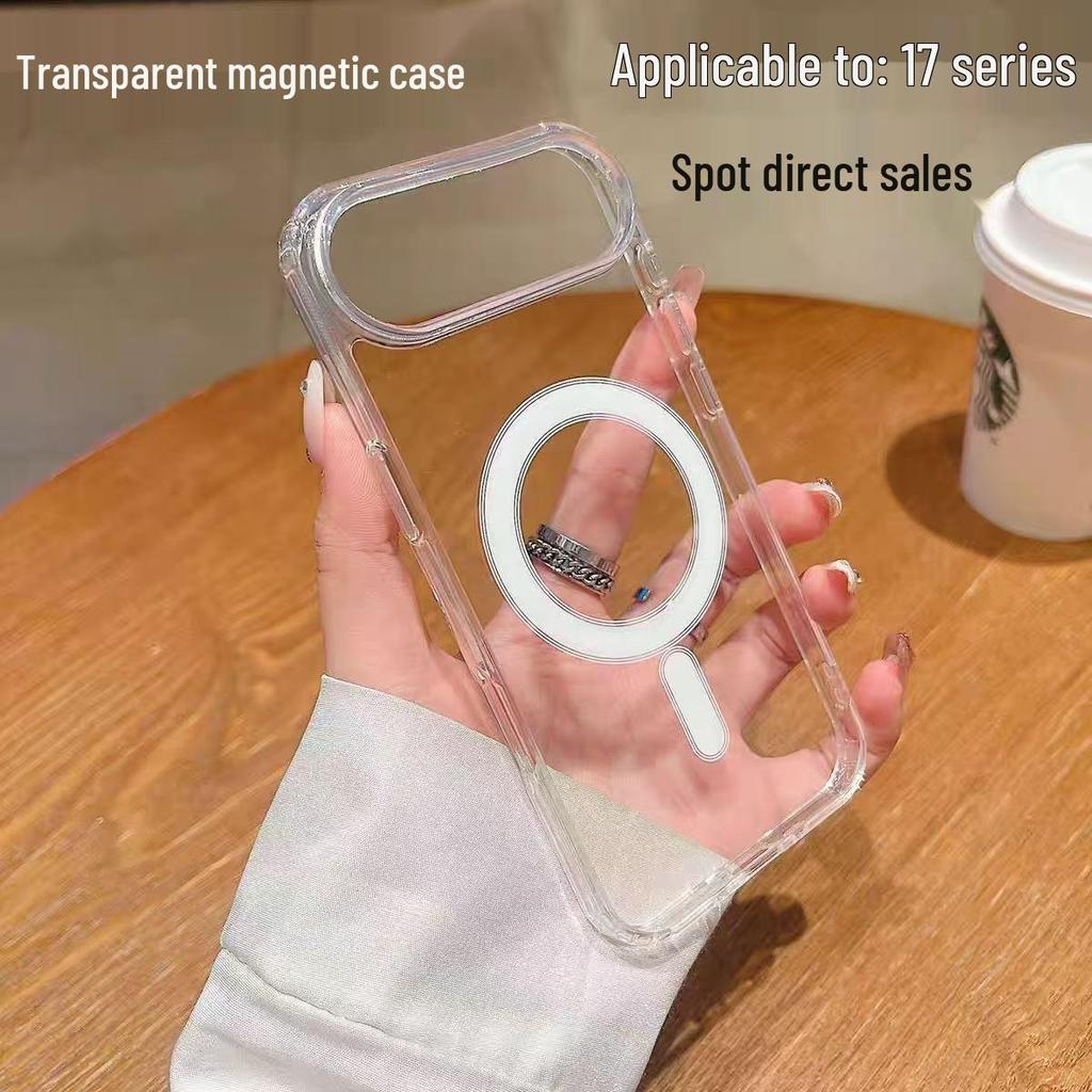 Magnetic Transparent Acrylic Protective Case for iPhone 16/17 Pro Max, MagSafe Compatible