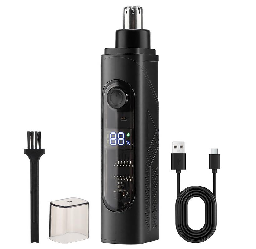 Mini Washable Electric Razor Travel Razor Type-c Charging Capsule Shaver Nose Hair Trimming Double Ring Knife Net