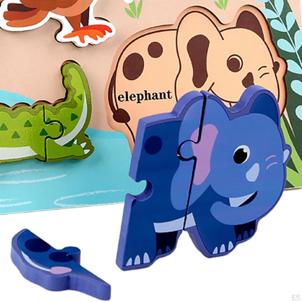 En Puzzle, Early Learning Cognitive Development, Shape Matching Educational Cartoon Animal for
