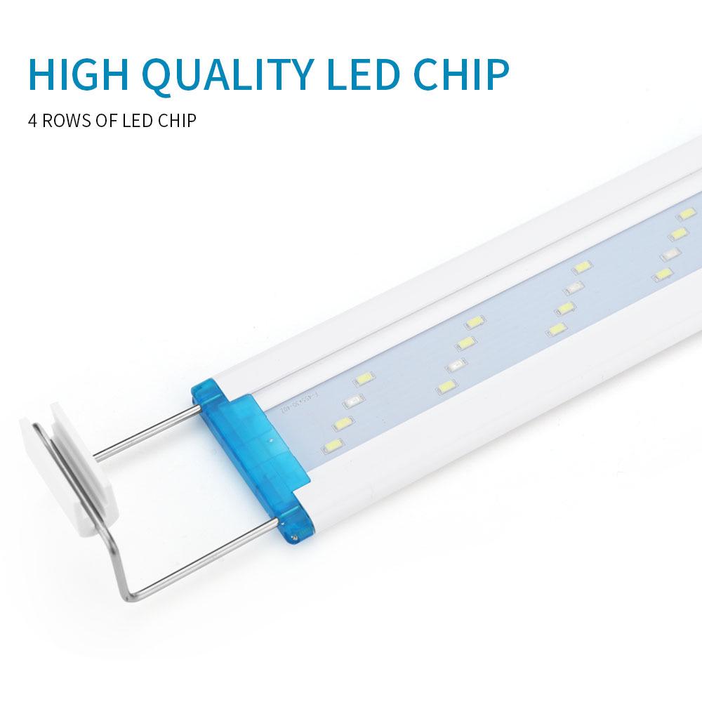 Ultra-Thin Aquarium LED Light with Blue-White Tricolor for Aquatic Plants and Fish Tanks