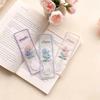 1Pcs Floral Embroidery Rectangular Bookmarks Creative Transparent Organza Bookmarks Office School Supplies Cute Student Gift