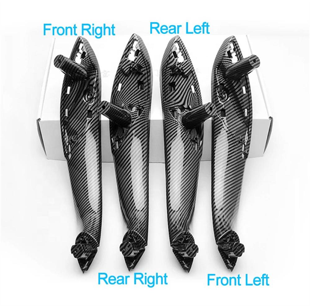 Carbon Pattern Inner Interior Door Handle Car Covers 51417279315 51417279316 51427281469 51427281470 for BMW 3 Series F30