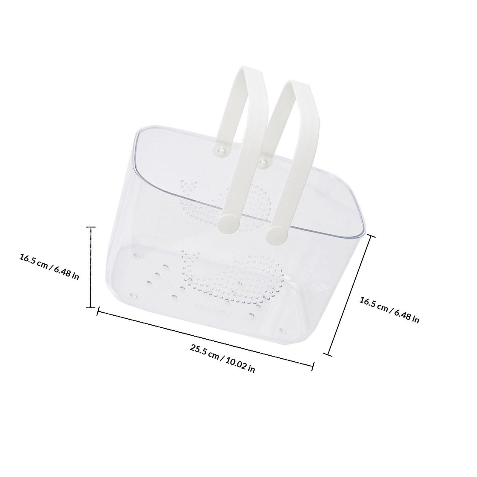 Plastic Storage Basket with Handle Bathroom Organizer Shower Caddy Basket Portable Organizer for Bathroom Dorm Kitchen белый 4980₽