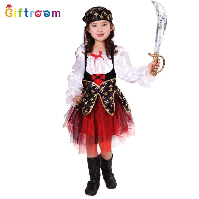 Masquerade Party Costumes Pirates of the Caribbean Girls Luxury Pirate Stage Costumes