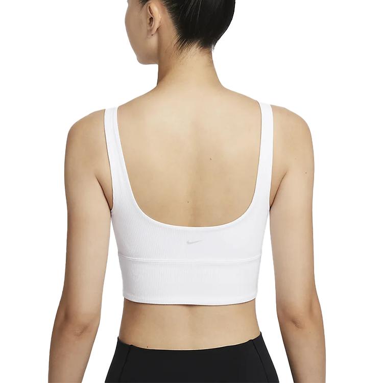 Nike Zenvy Rib Comfortable Soft Low Support Quick Dry Sports Bra Women underwear White HF1543100