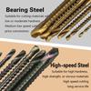 Hexagonal serrated Twist drill woodwork straight handle hole expansion groove DIY irregular hole alloy cut power tool accessory
