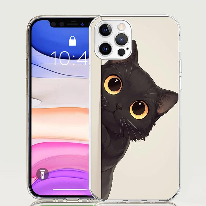 Cat Cute Kitten Cartoon Phone Case For iPhone 17 Air 16 15 Plus 11 14 Pro Max 13 Mini 12 7 8 + SE Pattern Art Customized Cover 1