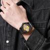 BK139 Double-sided Hollow Steel Strip Man watch Casual Fashion Calendar Waterproof Quartz Watch watches for man