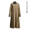 ELLASSAY Women's Lapel Adjustable Waist Trench Coat