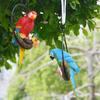 Parrot Ornament with Ring Exquisite Colorfast Hanging Summer Parrot Bird Pendant Garden Decoration