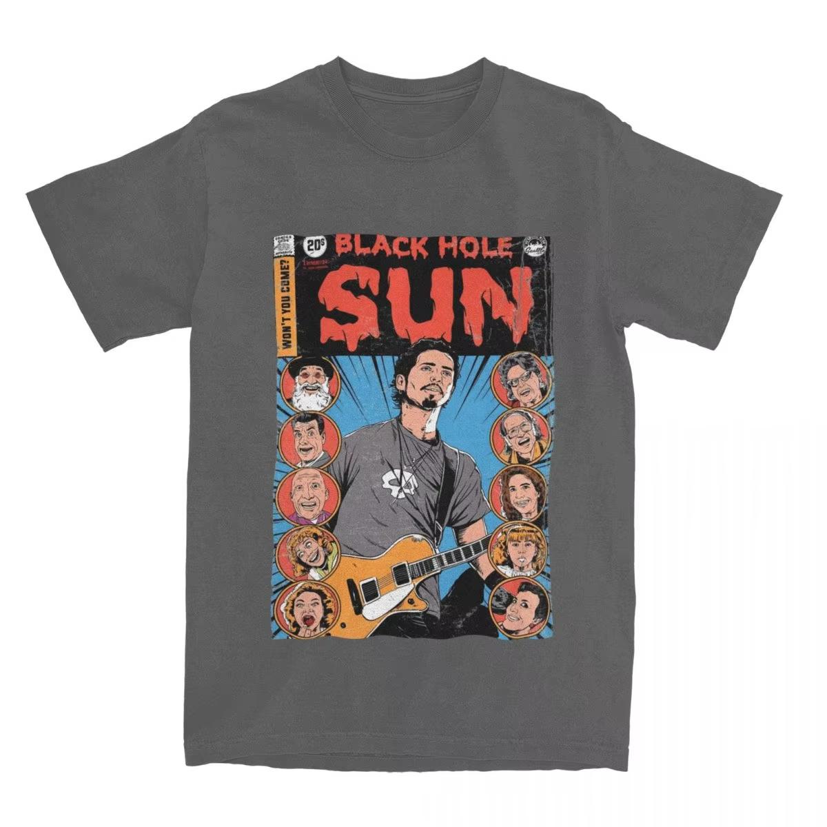 

2026Unique Black Hole Sun Soundgarden T Shirt Unisex Womens Pure Cotton Tees Shirt Gift Idea Clothing 4XL