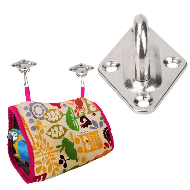 4Pcs 304 Stainless Steel Ceiling Wall Mount Hook Heavy Duty Anchor Eye Plate For Boat Yoga Swings Hammocks