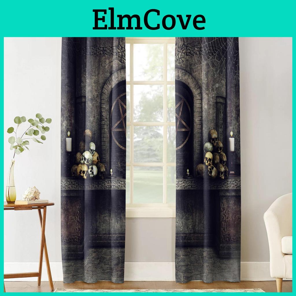 Skulls Retro Stars Bricks Luxury Home Curtains Home Supplies Living Room Bedroom Custom Curtains