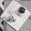 12-Grid Retro Nail Art Rhinestones & Polka Dot Glitter Sequins - DIY Small Round Ornaments.