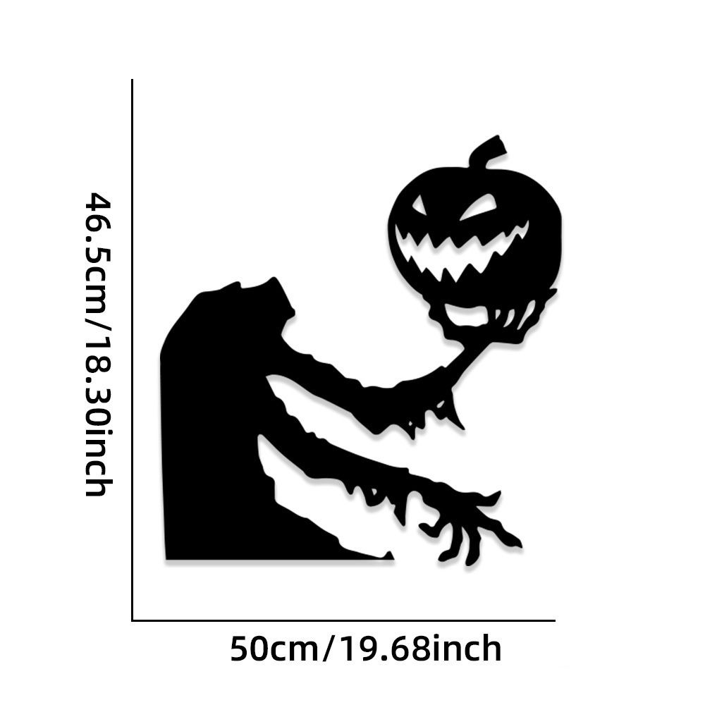 Demons Halloween Skull Felt Stickers Skull Pumpkin Halloween Wallpaper Decal  Home Decoration