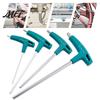 High Hardness Hand Tool T-Handle Hex Wrench, Professional CR-V Steel Extended Shaft Ergonomic Grip Wrench for Auto Bike Repair & Mechanics Maintenance