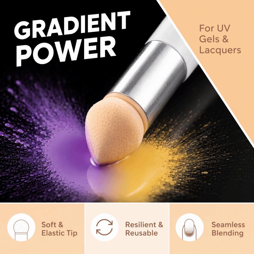 Double End Gradient Shading Brush UV Gel Compatible Ombre Nail Brush Nail Art Manicure
