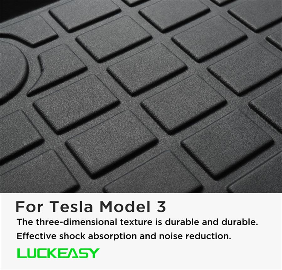TPE Rear Back Cargo Tray Rubber Mat For Tesla Model 3 2017-2019