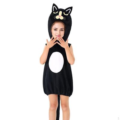 Halloween Cat Costume Animal Cosplay for Stage Performance Children Boys