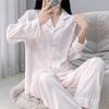 Women's Autumn/Winter Ice Silk Cartoon Pajamas, Korean-Style Sweetheart Set - Long Sleeve & Pants