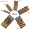 50pcs Mini Cobalt Drill Bit Set HSS Steel Titanium Straight Shank Twist Hand Tool