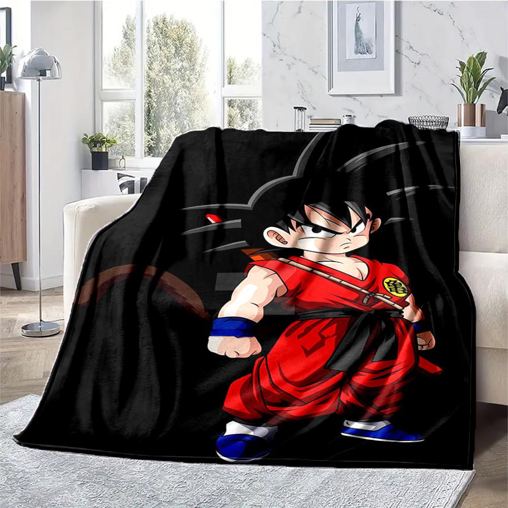Dragon Ball Theme Printed Blanket - Perfect for Couch, Bed, Travel & Outdoor Use | Machine Washable, Cozy & Durable.