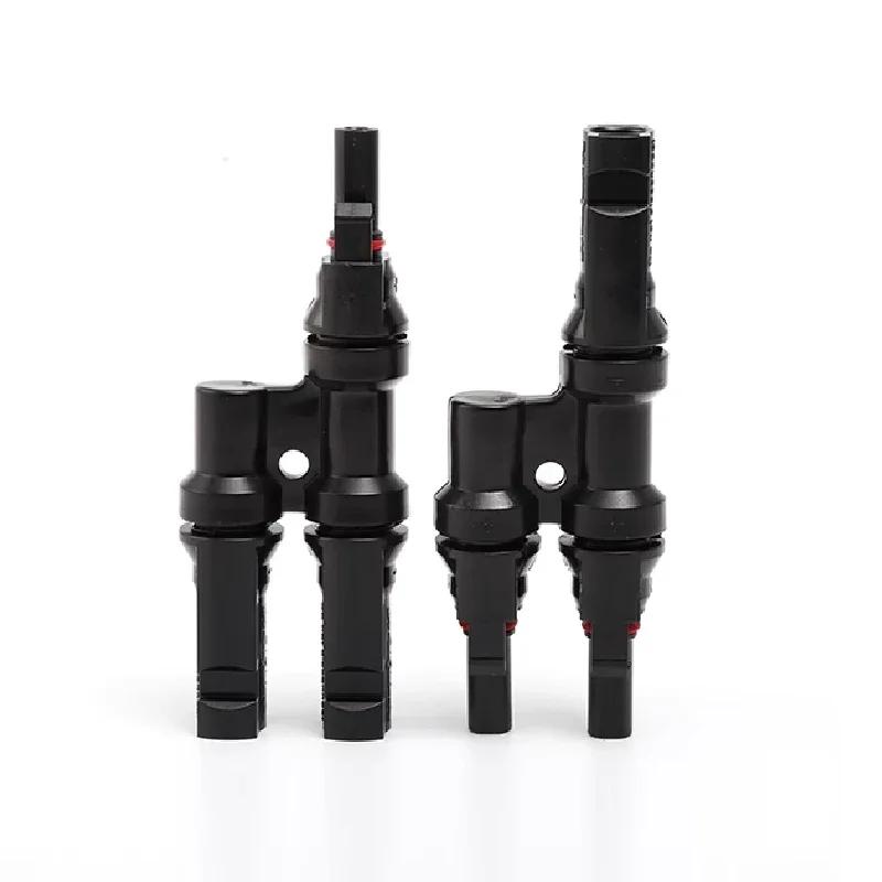 1/5/20/100 Pcs Photovoltaic Solar T Connector T-Type 2/3/4/5 Branch Male And Female Battery Module Panel PV Plug wire