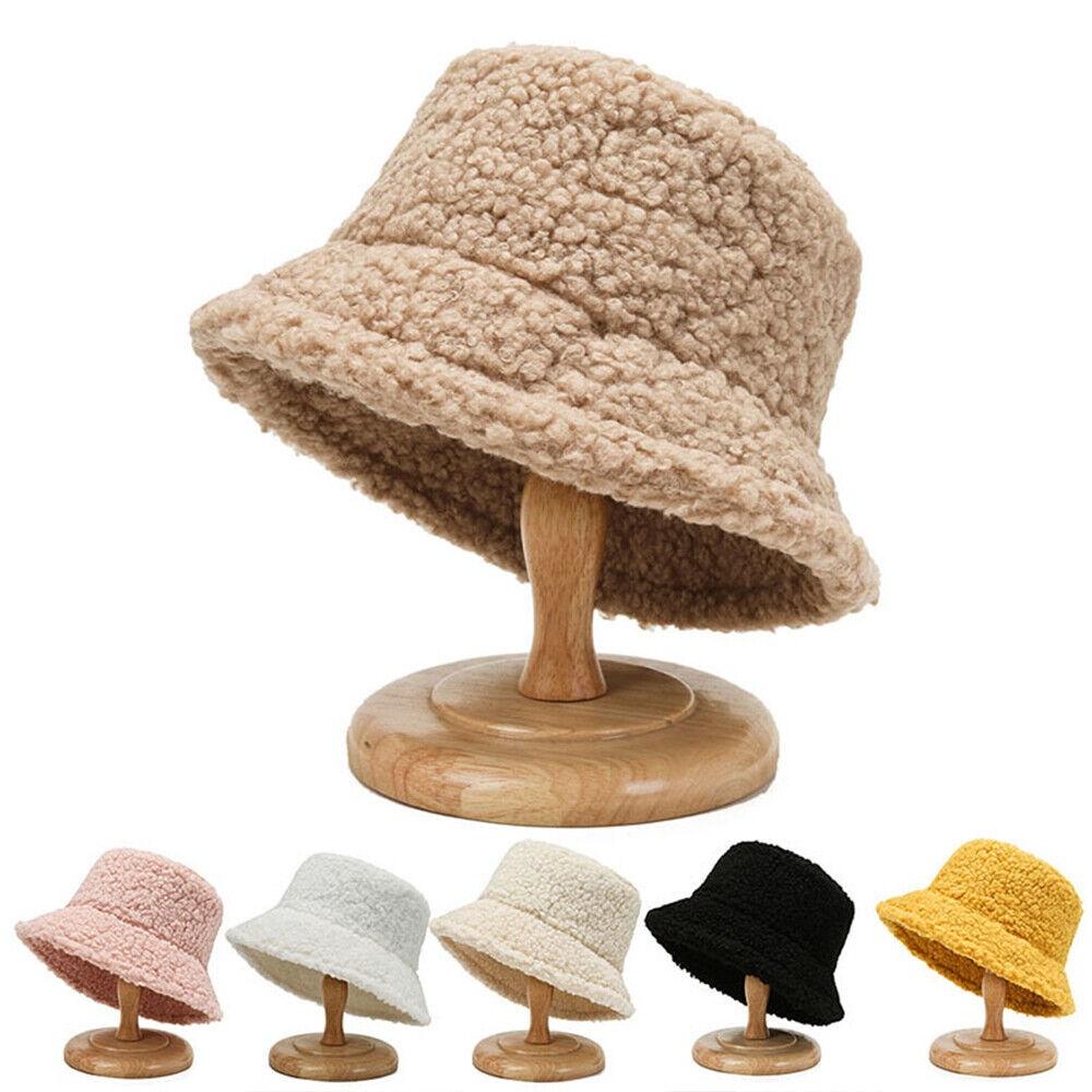 Faux Fur Ladies Bucket Cap Soft And Fluffy Fisherman Hat For Cold Weather
