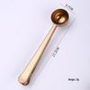 304 Stainless Steel Measuring Spoon with Sealing Clip - Titanium Plated, Multi-functional for Coffee and Milk Powder
