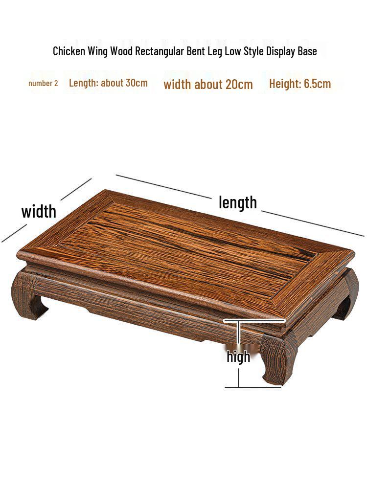 Massivholz-Displaybasis für Flügelhandwerk, Vase, Bonsai, Buddha-Statue oder Teekanne