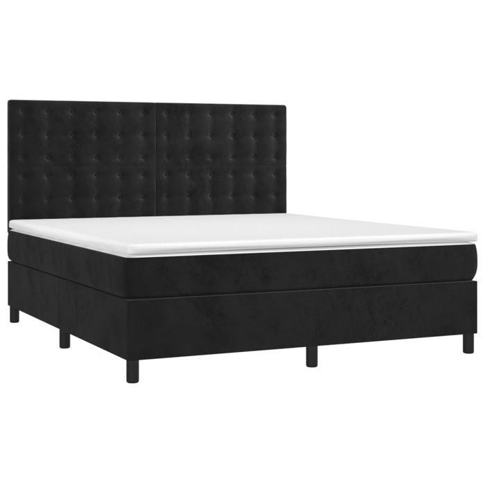VidaXL Sommier à Lattes de Lit avec Matelas et LED, Lit Rembourré, Lit Double, Lit Adulte de Chambre à Coucher Intérieur, 3136379