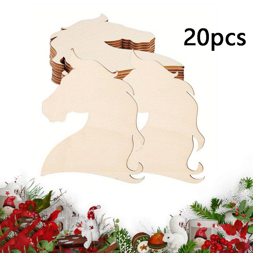 

Unfinished Horse Head Wooden Home Farm Animal Shape Wood Cutout Laser Cut Blanks Craft Supplies