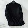 Autumn Winter Vintage Loose Long Sleeve Top Solid Color Cardigan Knitwear O-Neck Sweater